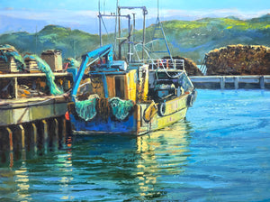 Nets to Dry, 16x20 oil