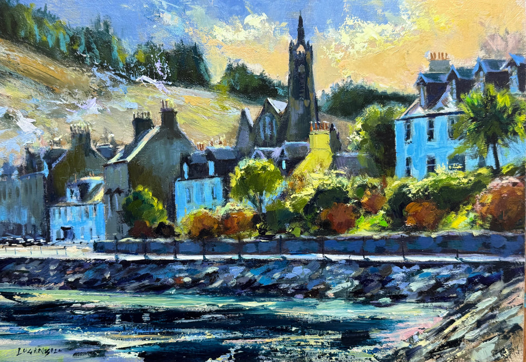 Under a Leather Sky, 21x30cm oil, £345