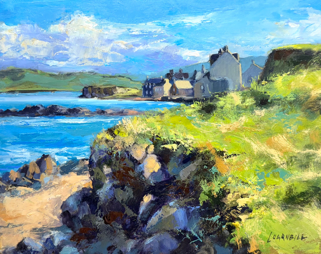 Rooftops of Machrihanish 8x10" oil