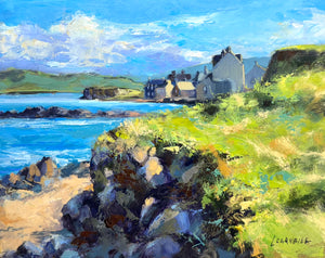 Rooftops of Machrihanish 8x10" oil
